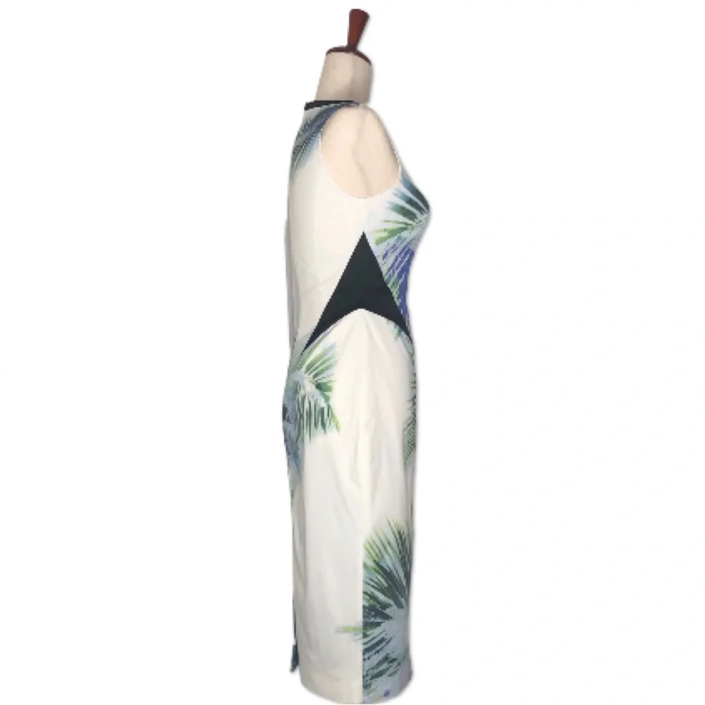 Karen Millen | Stretch Shift Dress | Tropics abstract Print | Sz 6 - Picture 4 of 12